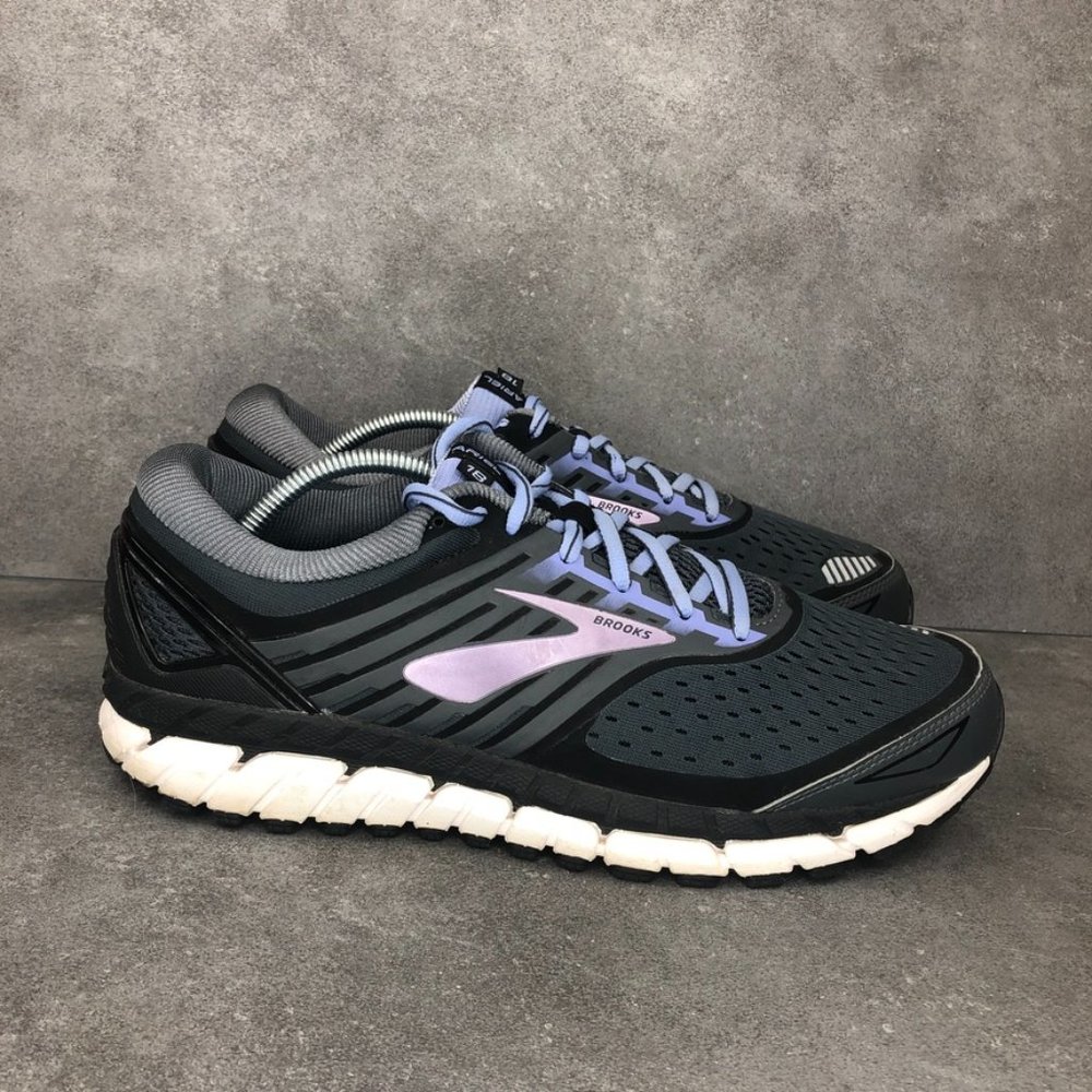 Brooks Ariel 18 Running Shoe Sneaker, Black Gray, Women's 12